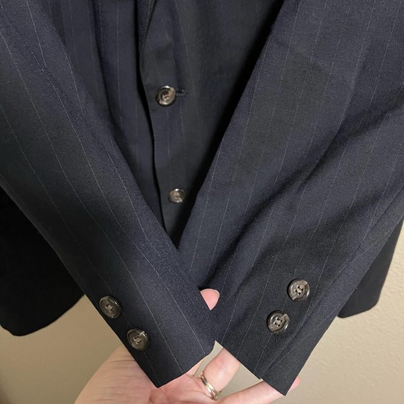 Brooks Brothers Wool Pinstripe Suit Jacket Size 46L - Picture 5 of 9